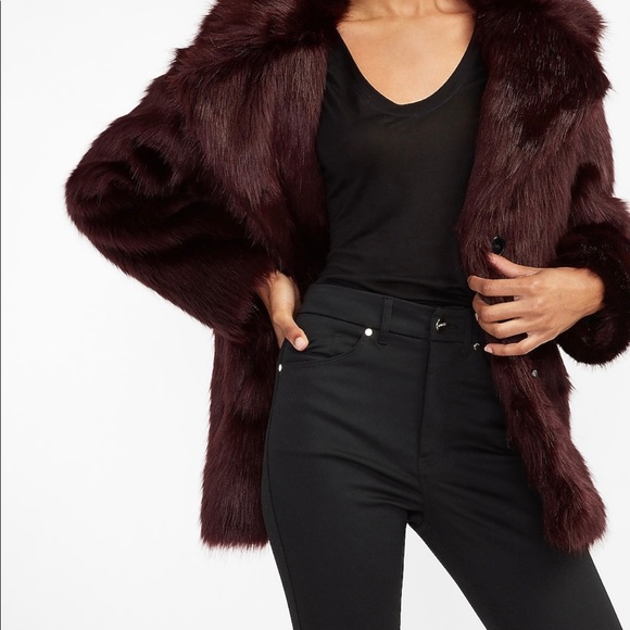 Express “Cozy Faux Fur Coat” sz xl - Picture 1 of 7
